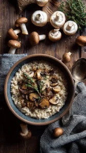 Mushroom And Thyme Oatmeal