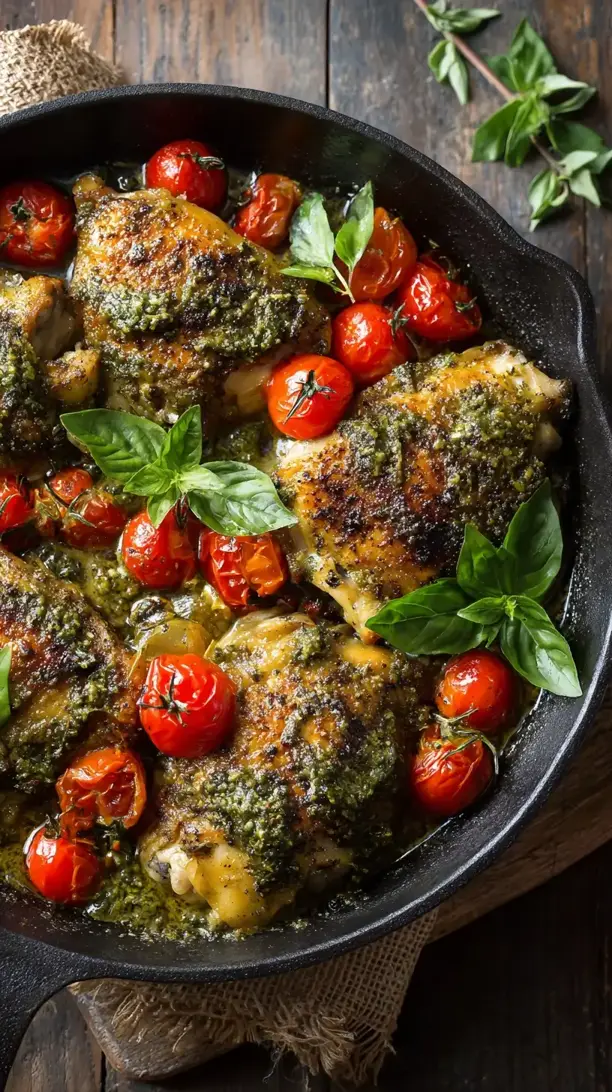 One Pan Pesto Chicken