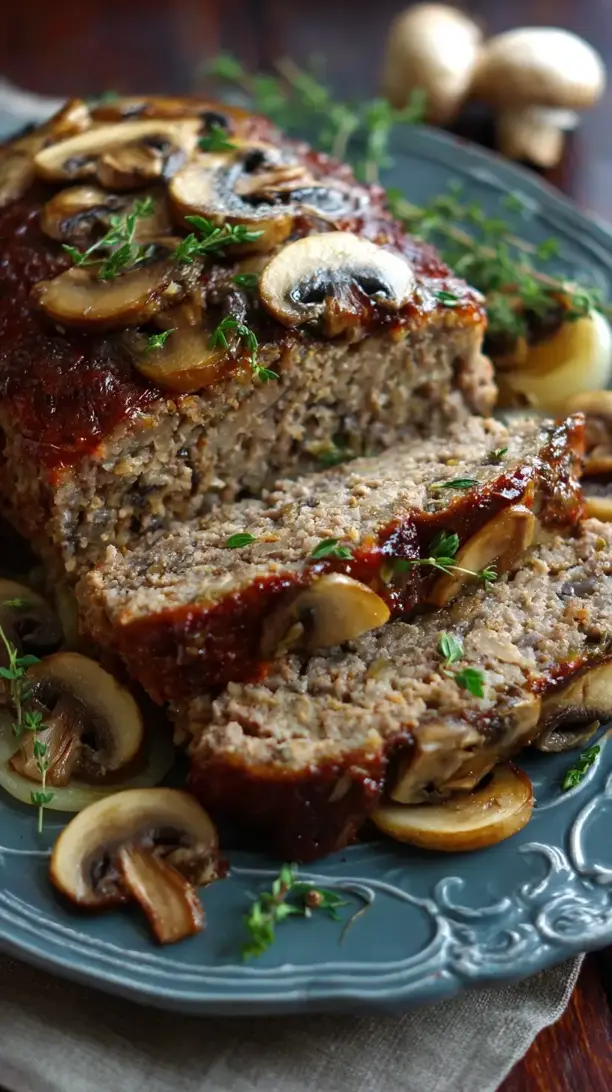 Onion and Mushroom Meatloaf