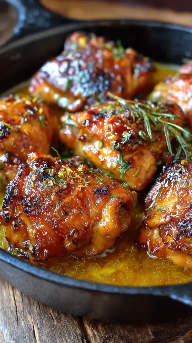 Orange Glazed Chicken Thighs