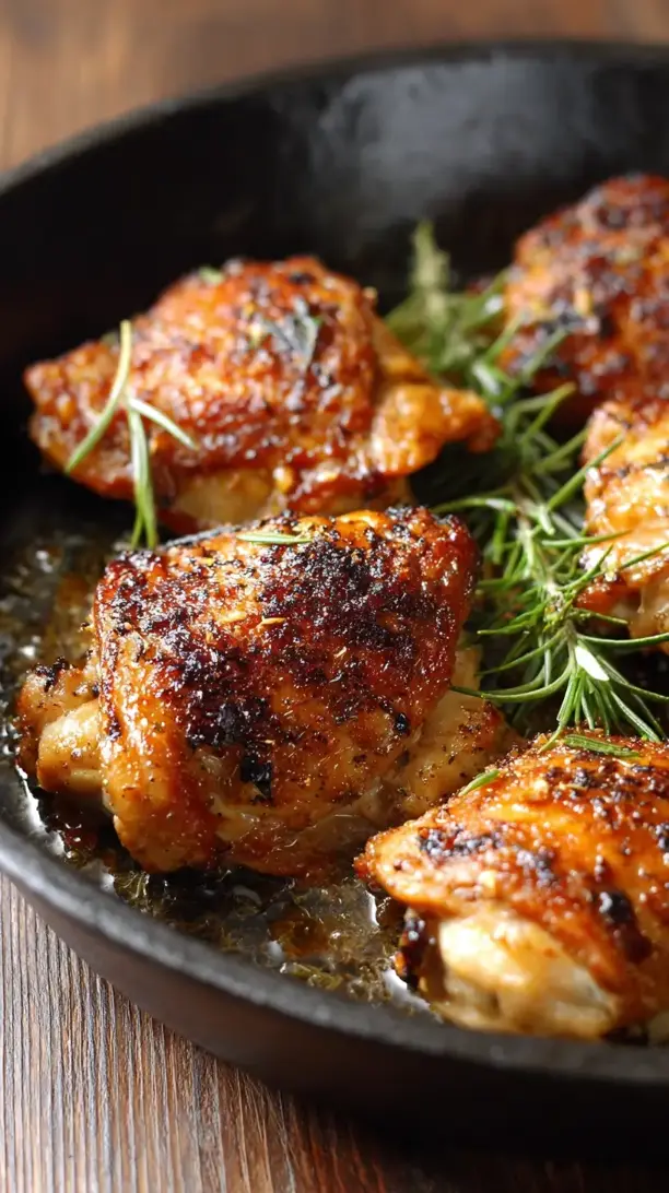 Pan Seared Chicken Thighs