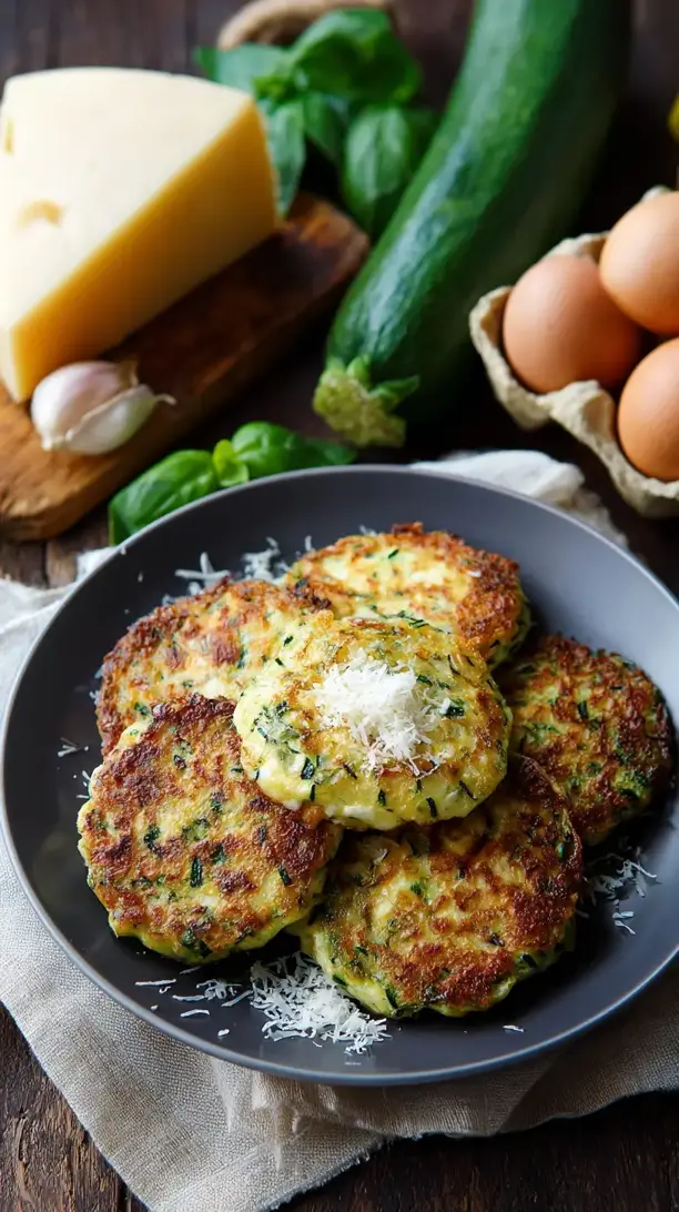 Parmesan Zucchini Fritters with Eggs
