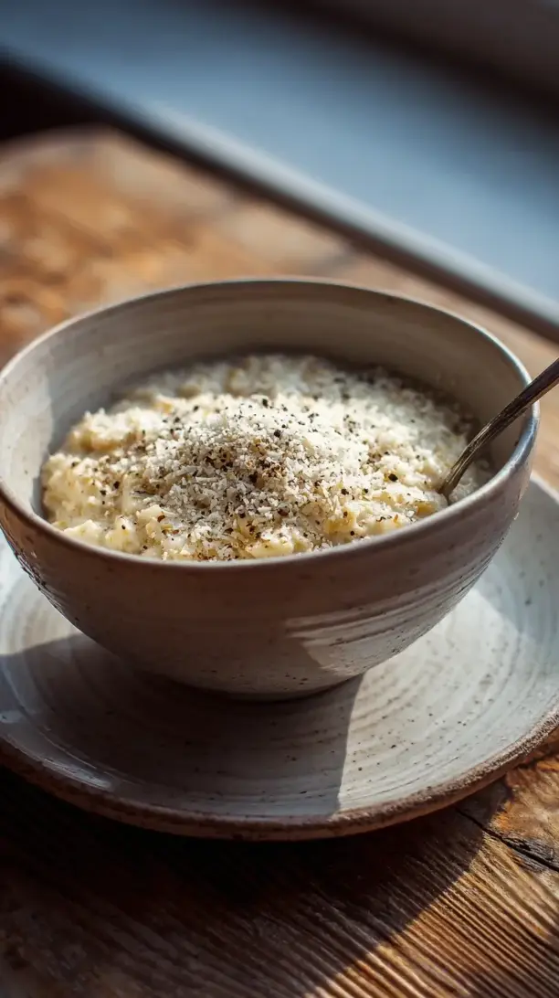 Parmesan and Black Pepper Oatmeal