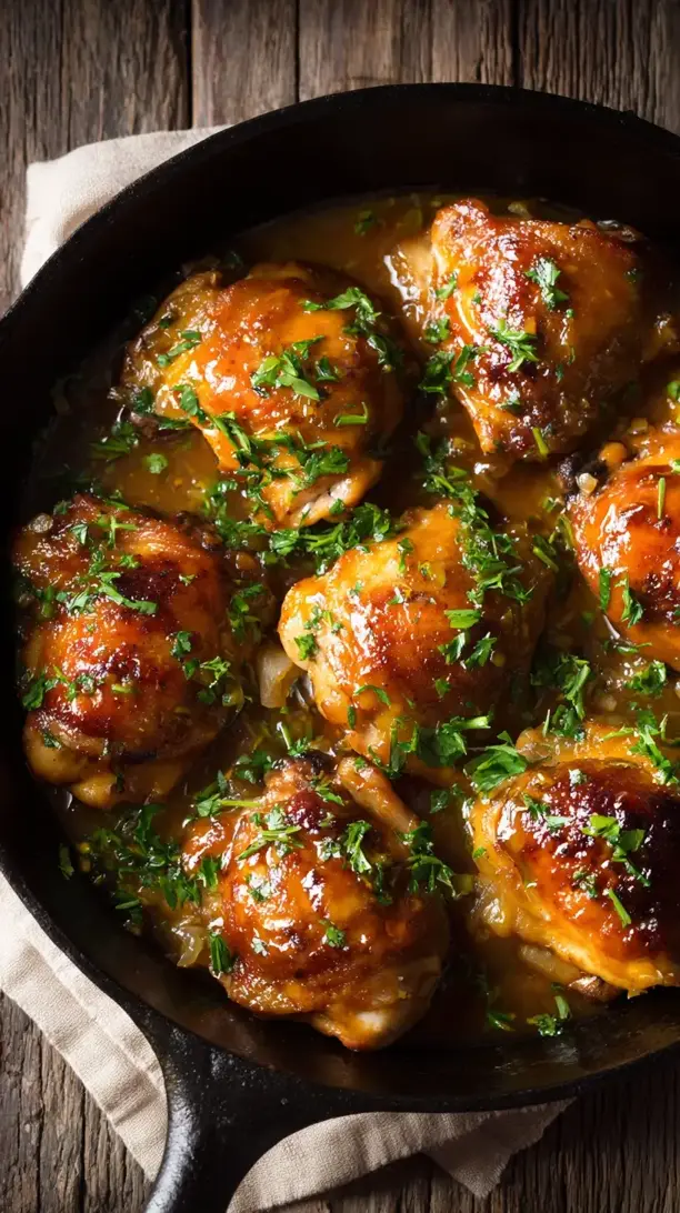 Peach Glazed Chicken Thighs