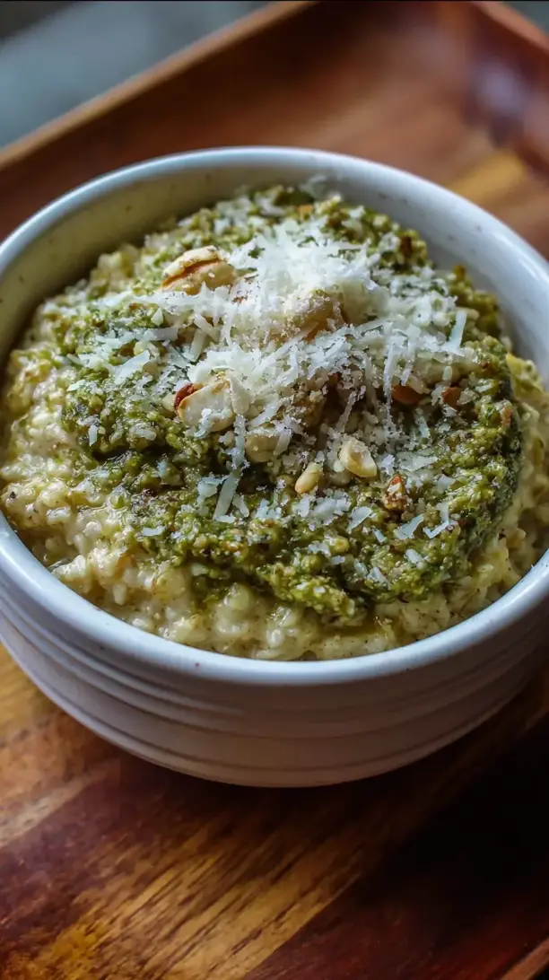 Pesto Parmesan Oatmeal