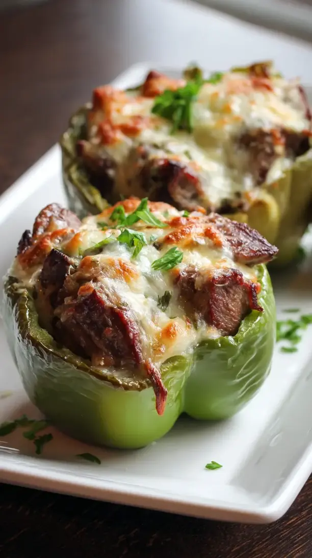 Philly Cheesesteak Stuffed Peppers