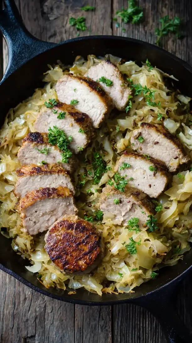 Pork and Sauerkraut Skillet