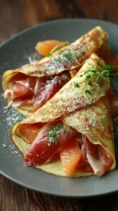 Prosciutto And Melon Crepes