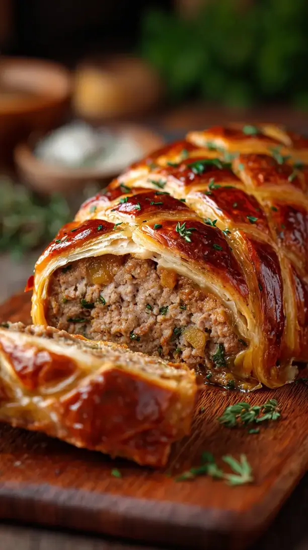 Puff Pastry Wrapped Meatloaf