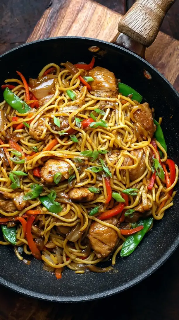 Quick Chicken Lo Mein