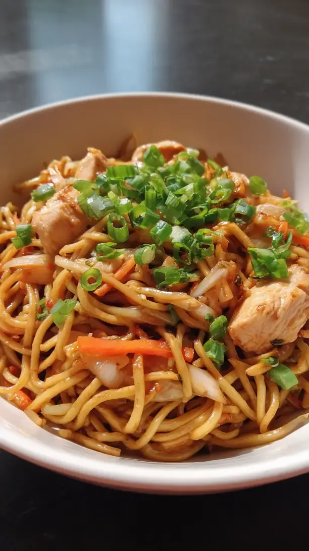 Quick Chicken Yakisoba