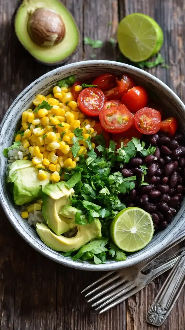Quick Veggie Burrito Bowls