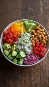 Rainbow Veggie Rice Bowls
