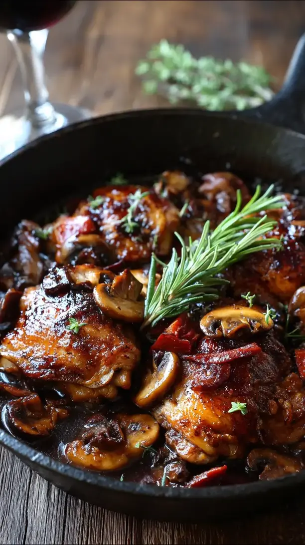 Red Wine Chicken Thighs