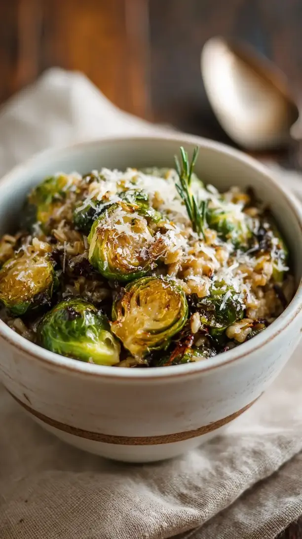 Roasted Brussels Sprout Oatmeal