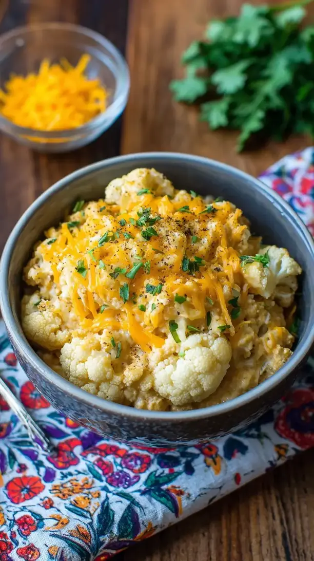 Roasted Cauliflower and Cheese Oatmeal