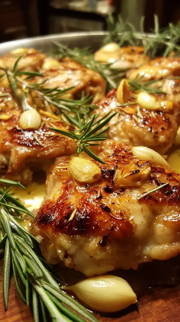 Roasted Garlic Chicken Thighs