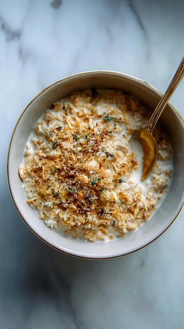 Roasted Garlic and Parmesan Oatmeal