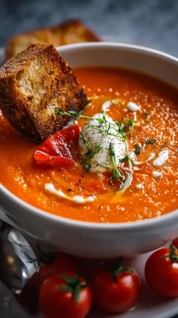 Roasted Tomato and Red Pepper Soup