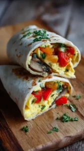 Roasted Vegetable Breakfast Wrap