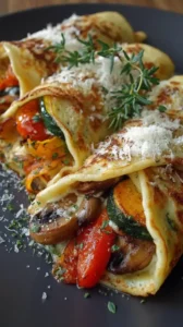 Roasted Vegetable Crepes