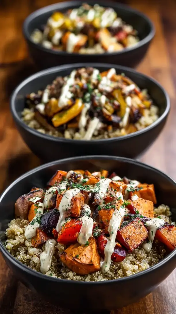 Roasted Veggie Quinoa Bowls