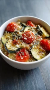 Roasted Zucchini And Tomato Oatmeal