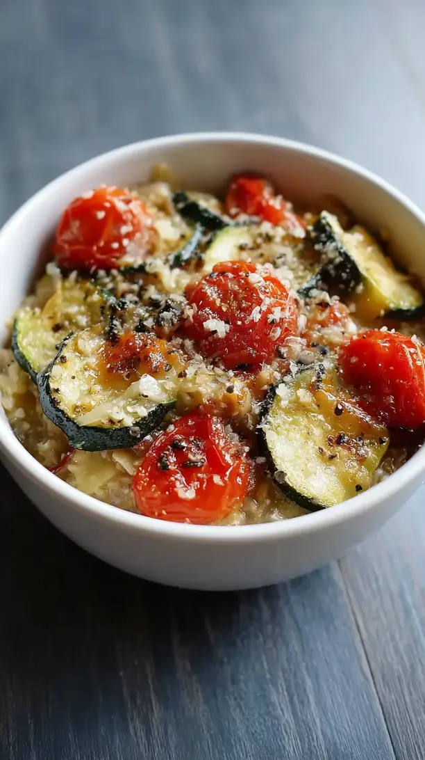 Roasted Zucchini and Tomato Oatmeal