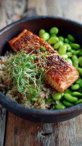 Salmon And Edamame Bowl