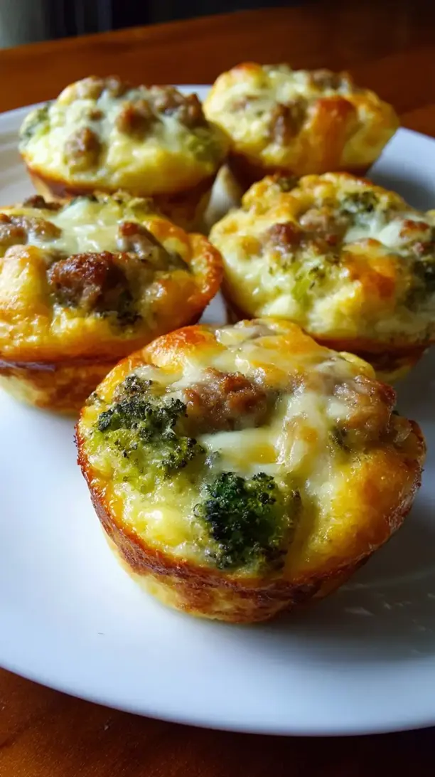 Sausage and Broccoli Egg Muffins