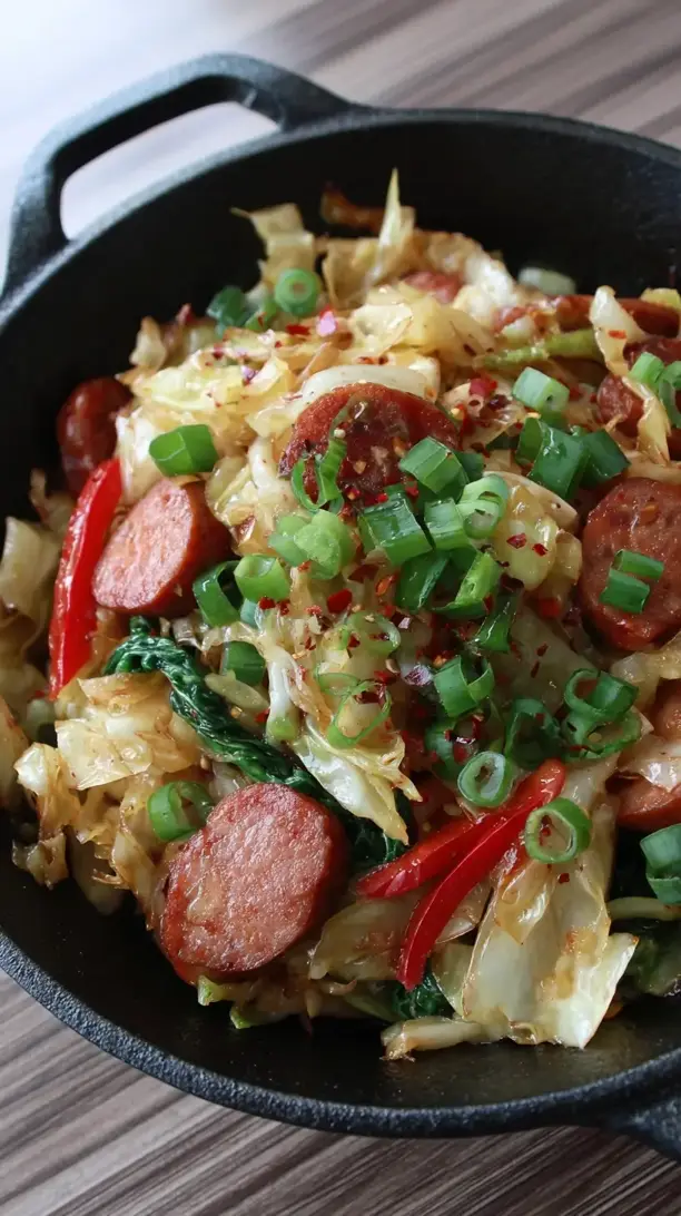 Sausage and Cabbage Stir Fry