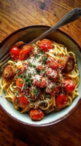 Sausage And Cherry Tomato Pasta