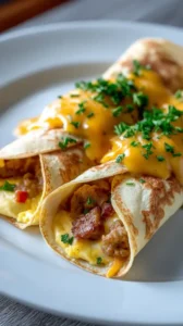 Sausage And Egg Breakfast Crepes