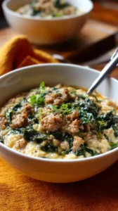 Sausage And Kale Oatmeal