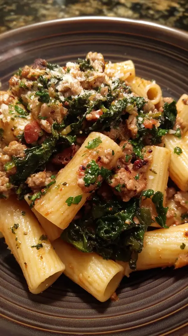 Sausage and Kale Rigatoni