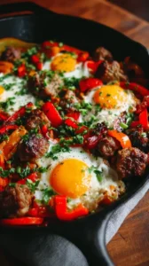 Sausage And Pepper Breakfast Skillet
