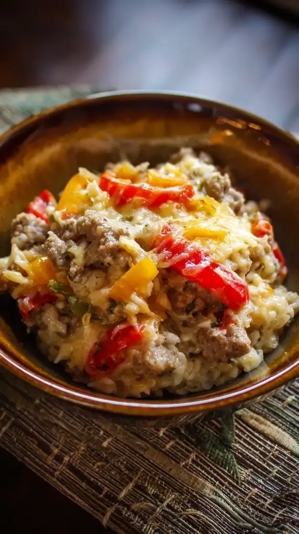 Sausage and Pepper Jack Oatmeal