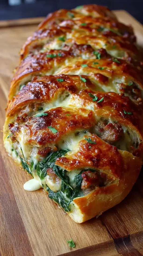 Sausage and Spinach Stuffed Bread