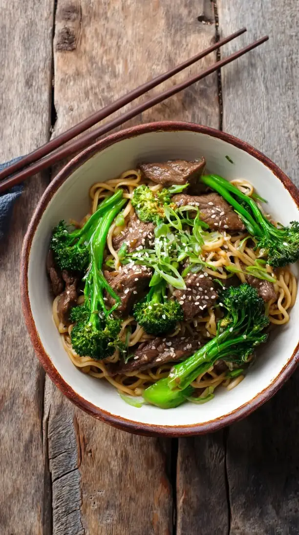 Sesame Broccoli Beef Noodles