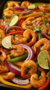 Sheet Pan Shrimp Fajitas