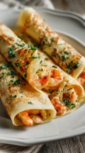 Shrimp Scampi Crepes