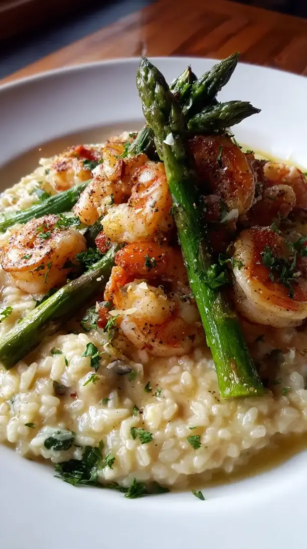 Shrimp and Asparagus Risotto
