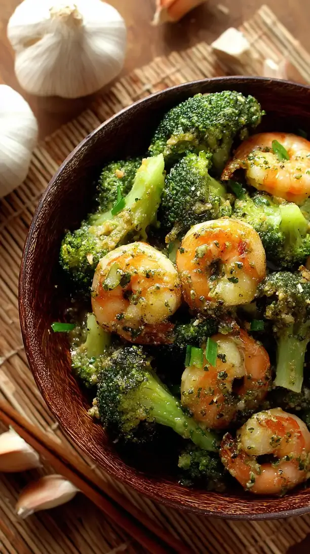 Shrimp and Broccoli Garlic Sauce