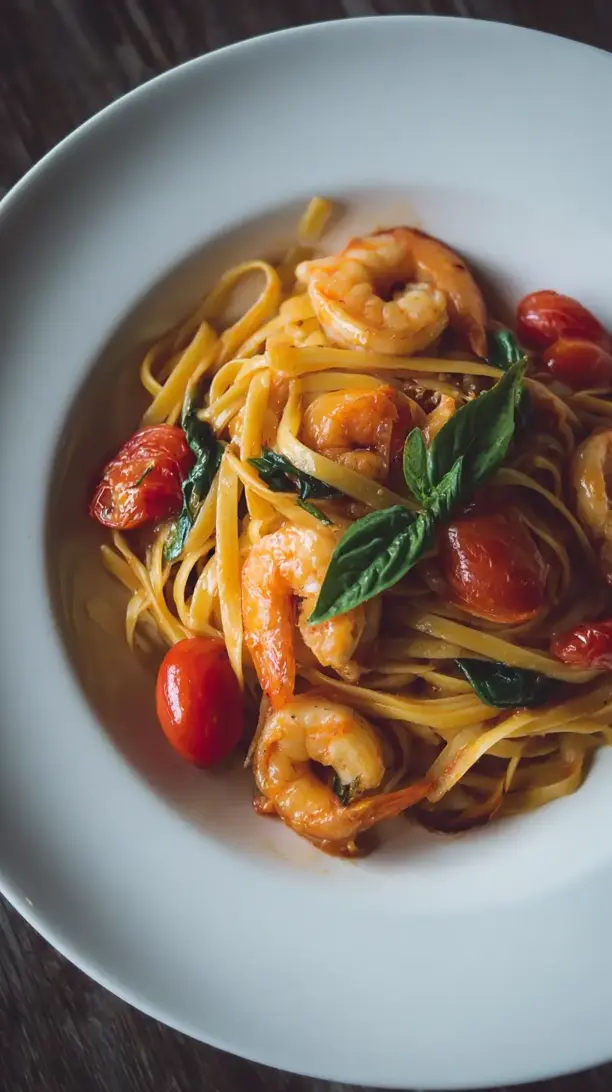 Shrimp and Tomato Linguine