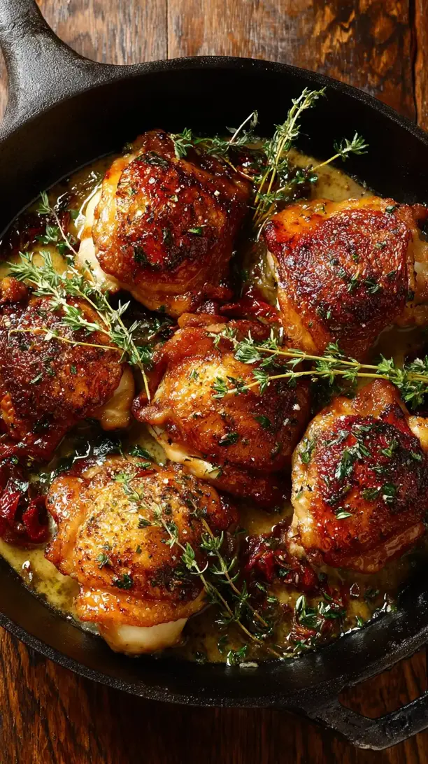 Skillet Chicken Thighs