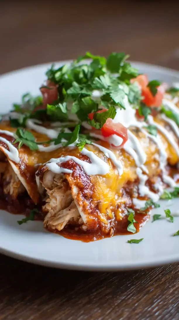 Slow Cooker Chicken Enchiladas