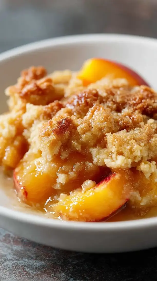 Slow Cooker Peach Cobbler