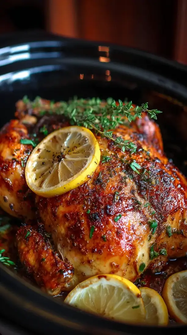 Slow Cooker Whole Chicken