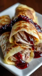 Smoked Turkey And Cranberry Crepes
