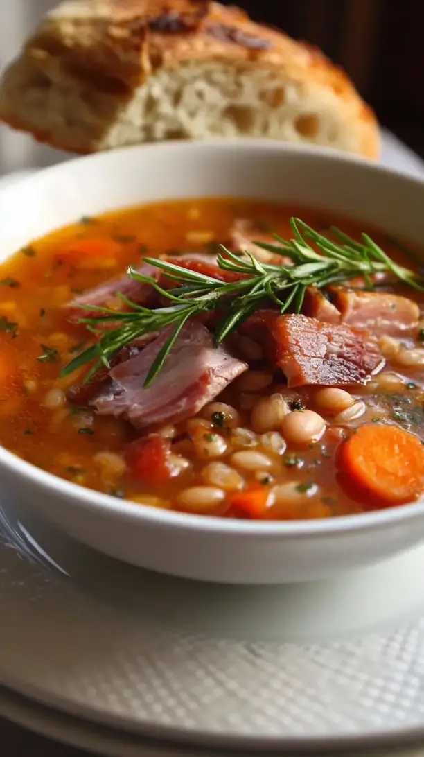 Smoky Ham and Bean Soup